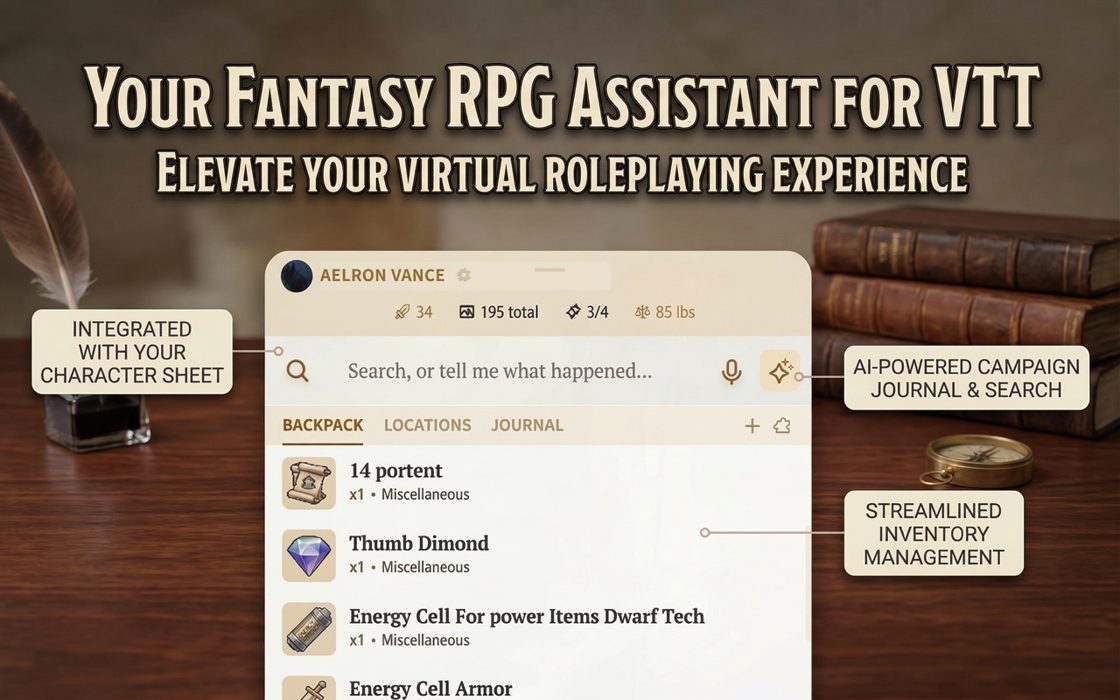 Tavern Bag inside your Roll20 session